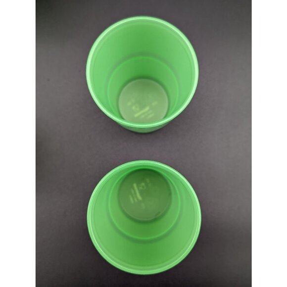 1950's Vintage Tupperware Tumbler Cup Lime Green 4 pc Set - Picture 3 of 5